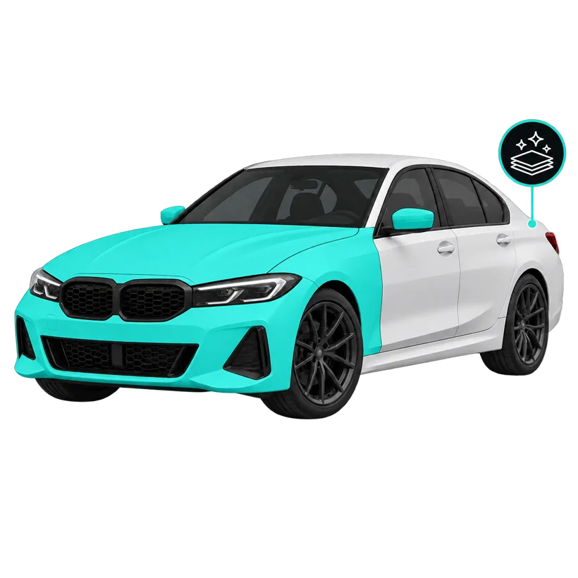 Front End + Ceramic Coating PPF coverage